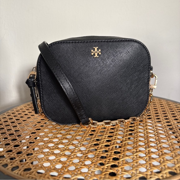 Tory Burch Handbags - Tory Burch Black Saffiano Leather Crossbody